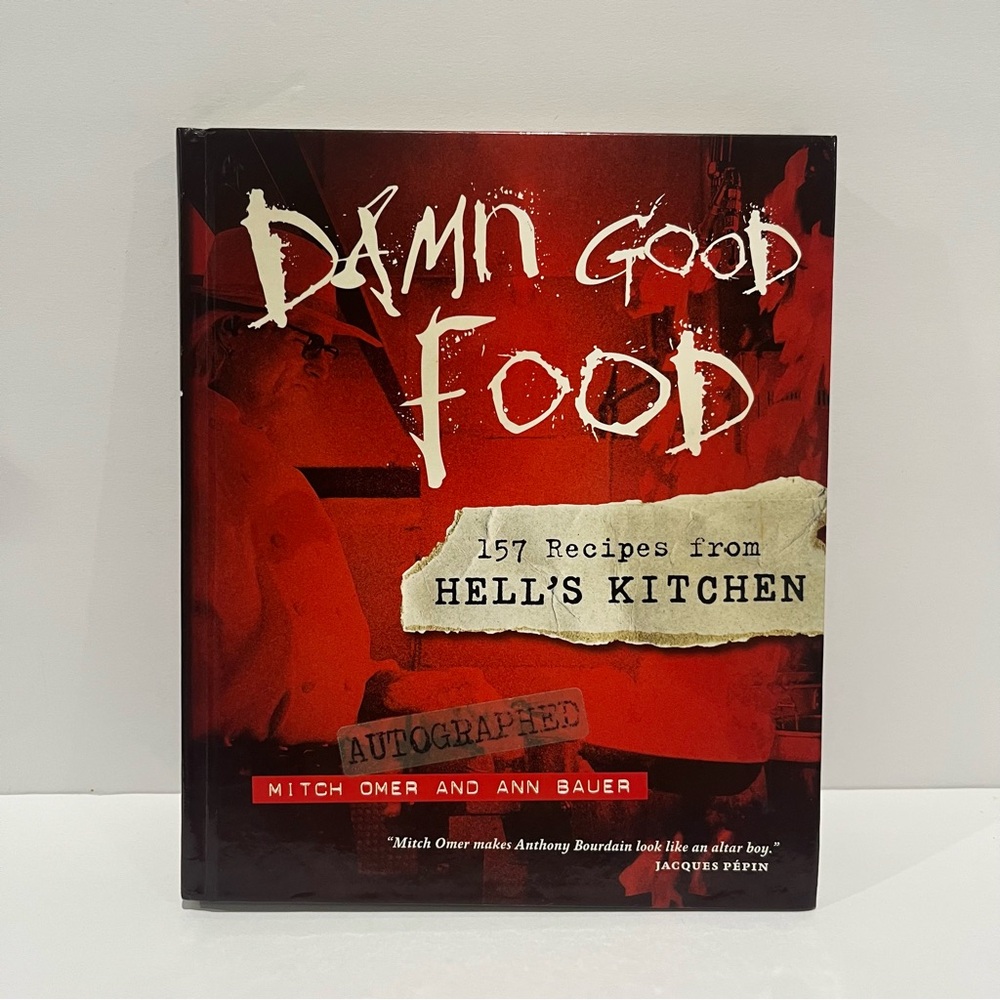 Damn Good Food Cookbook Autographed Hard Cover Recipes from Hell’s Kitchen